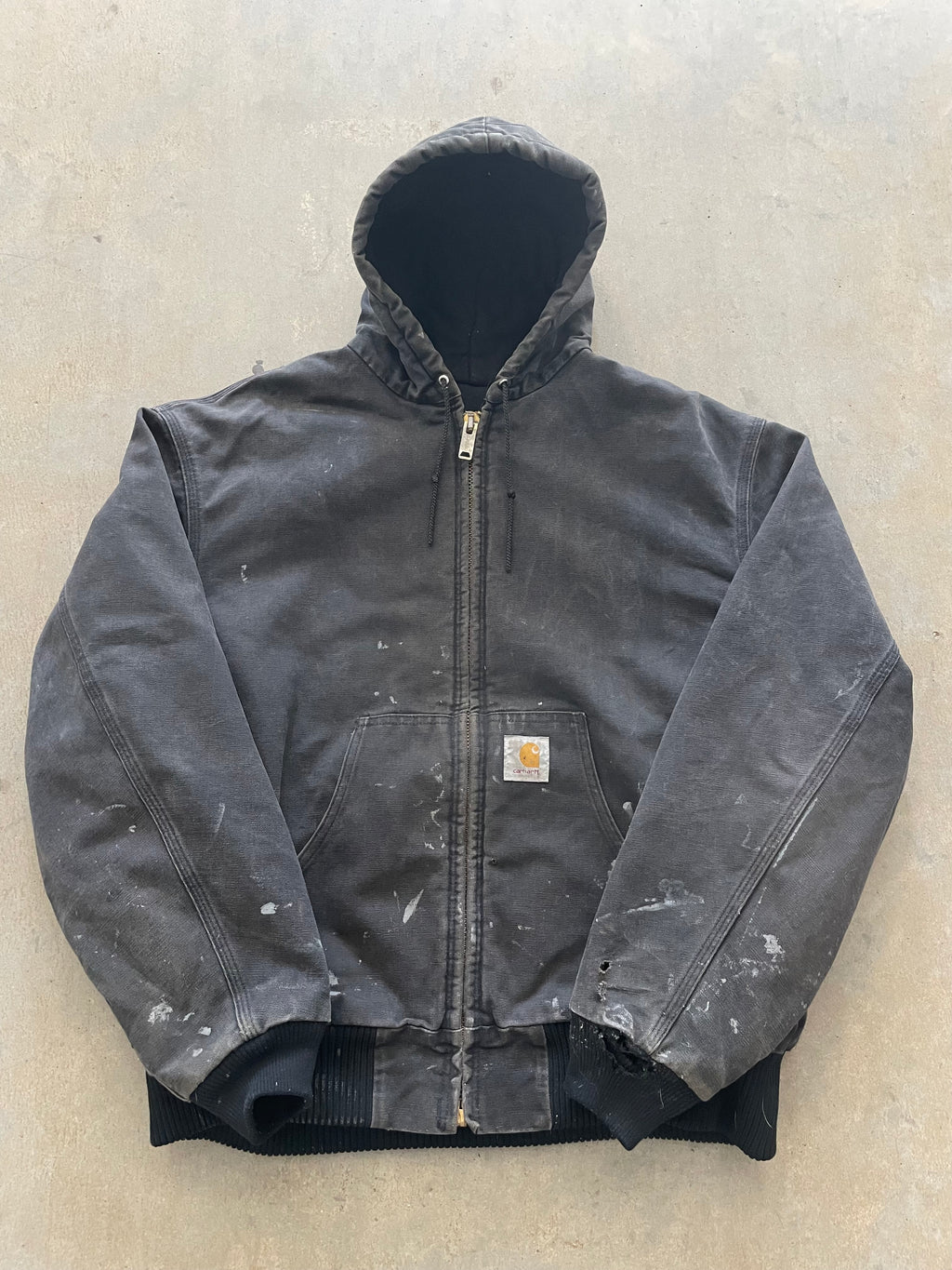 VINTAGE BLACK CARHARTT JACKET-XL