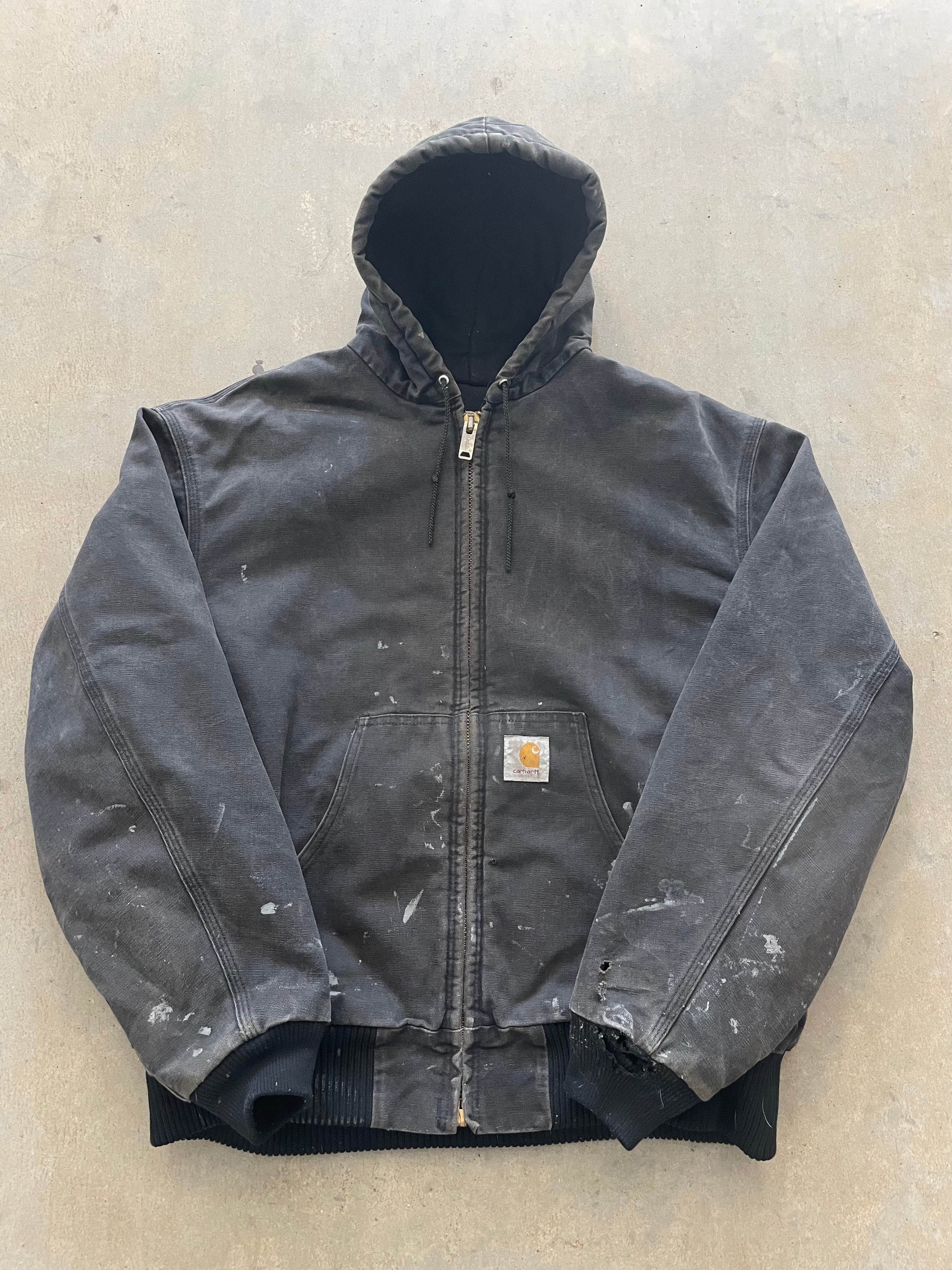 VINTAGE BLACK CARHARTT JACKET-XL