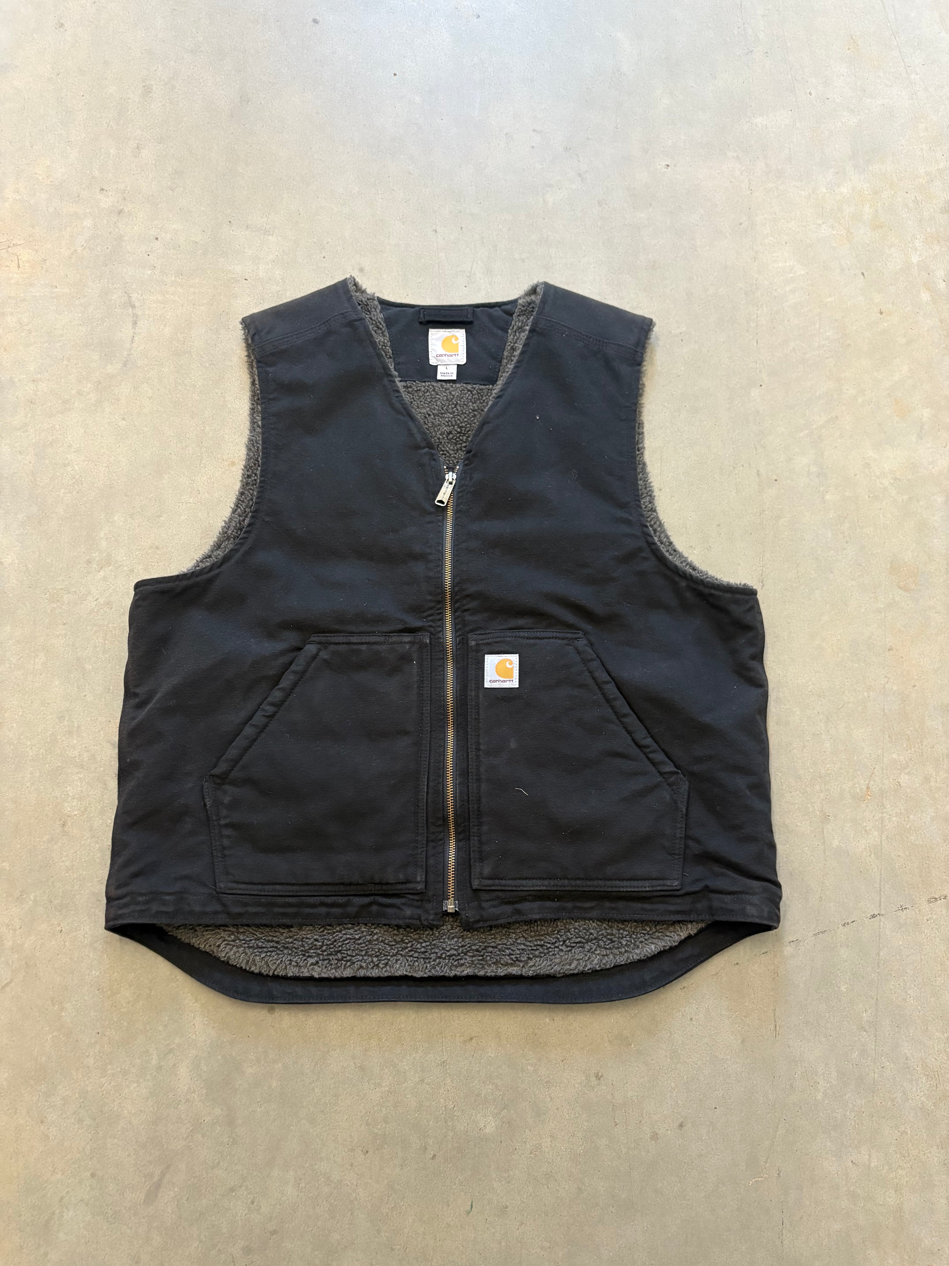 VINTAGE BLACK CARHARTT VEST-L
