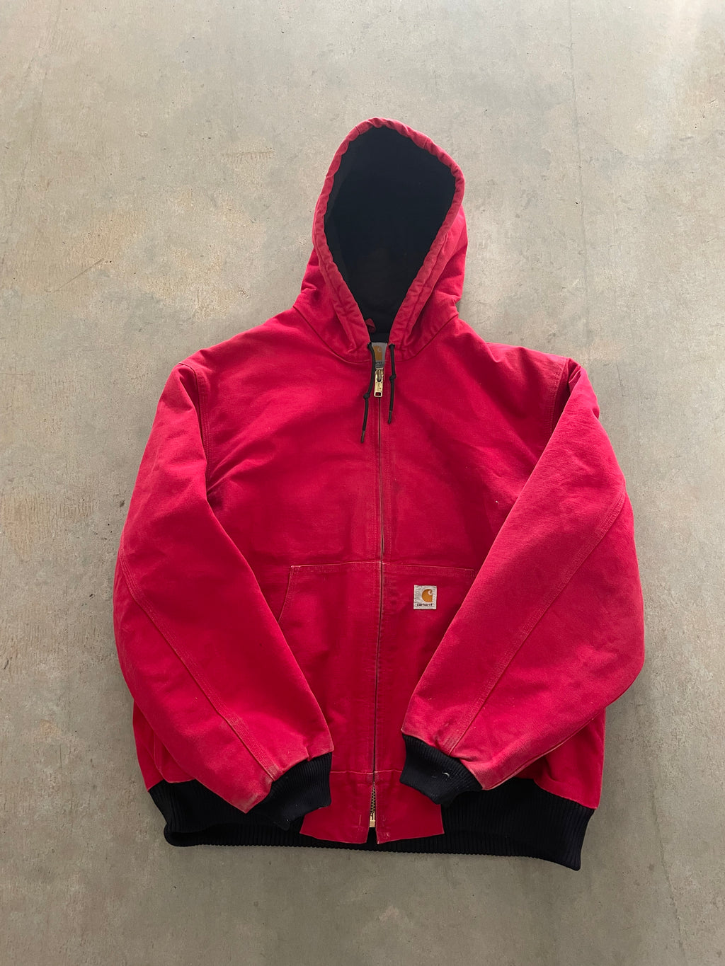 VINTAGE RED CARHARTT JACKET-XL