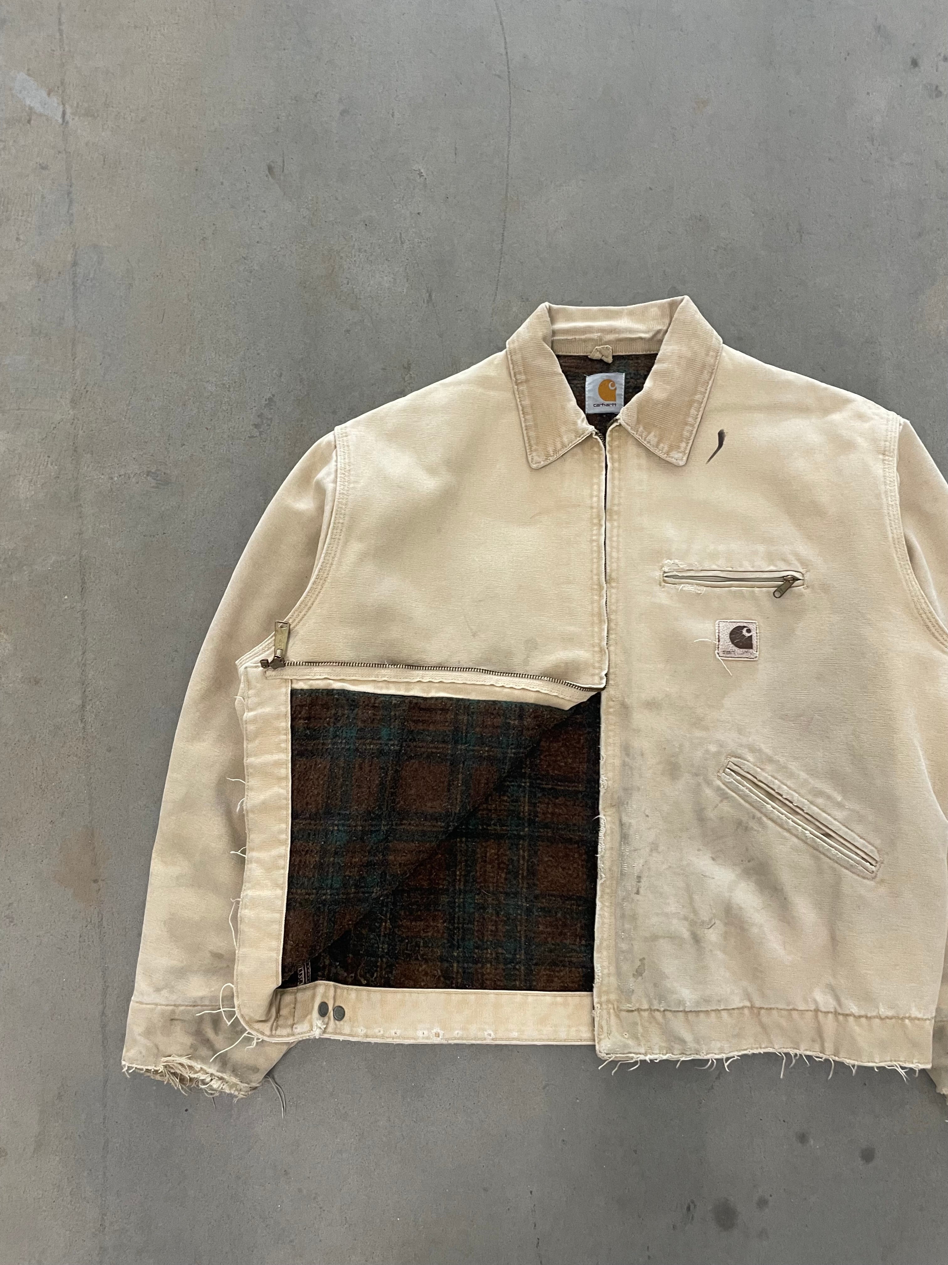 VINTAGE BEIGE CARHARTT DETROIT JACKET-XL
