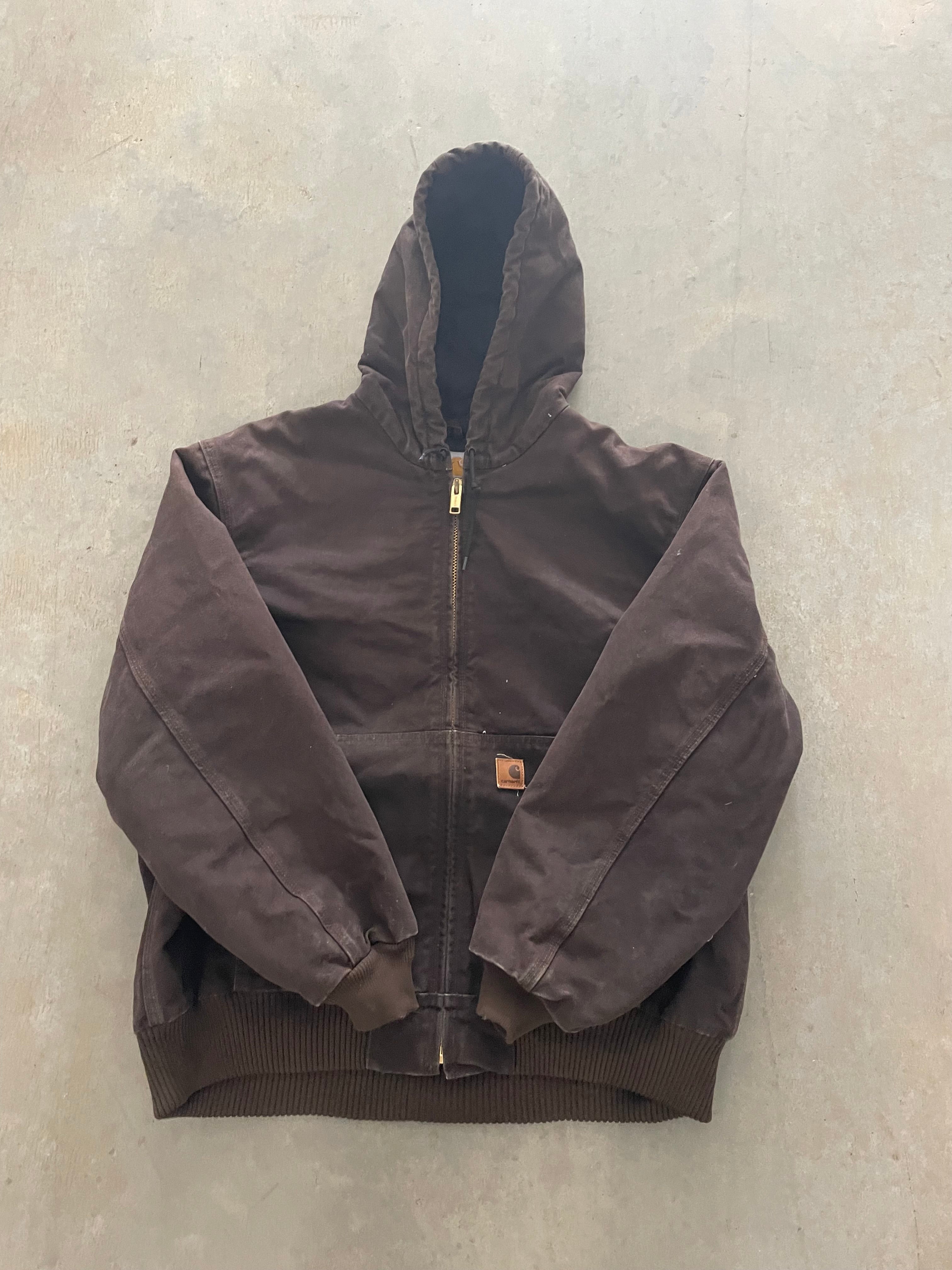 VINTAGE BROWN CARHARTT JACKET-XL