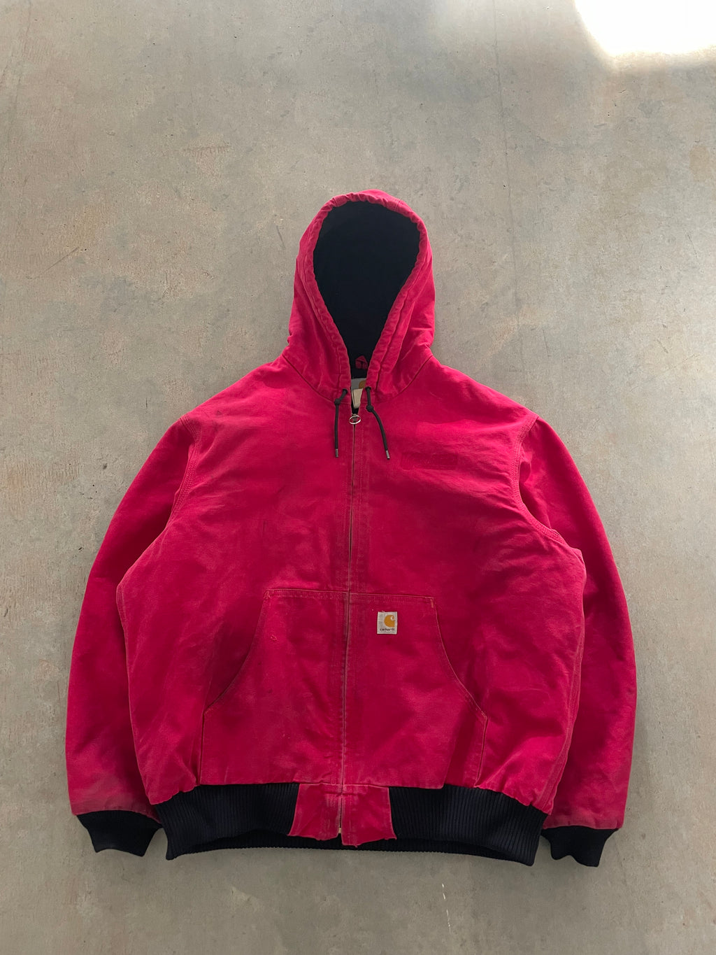 VINTAGE RED CARHARTT JACKET-XL