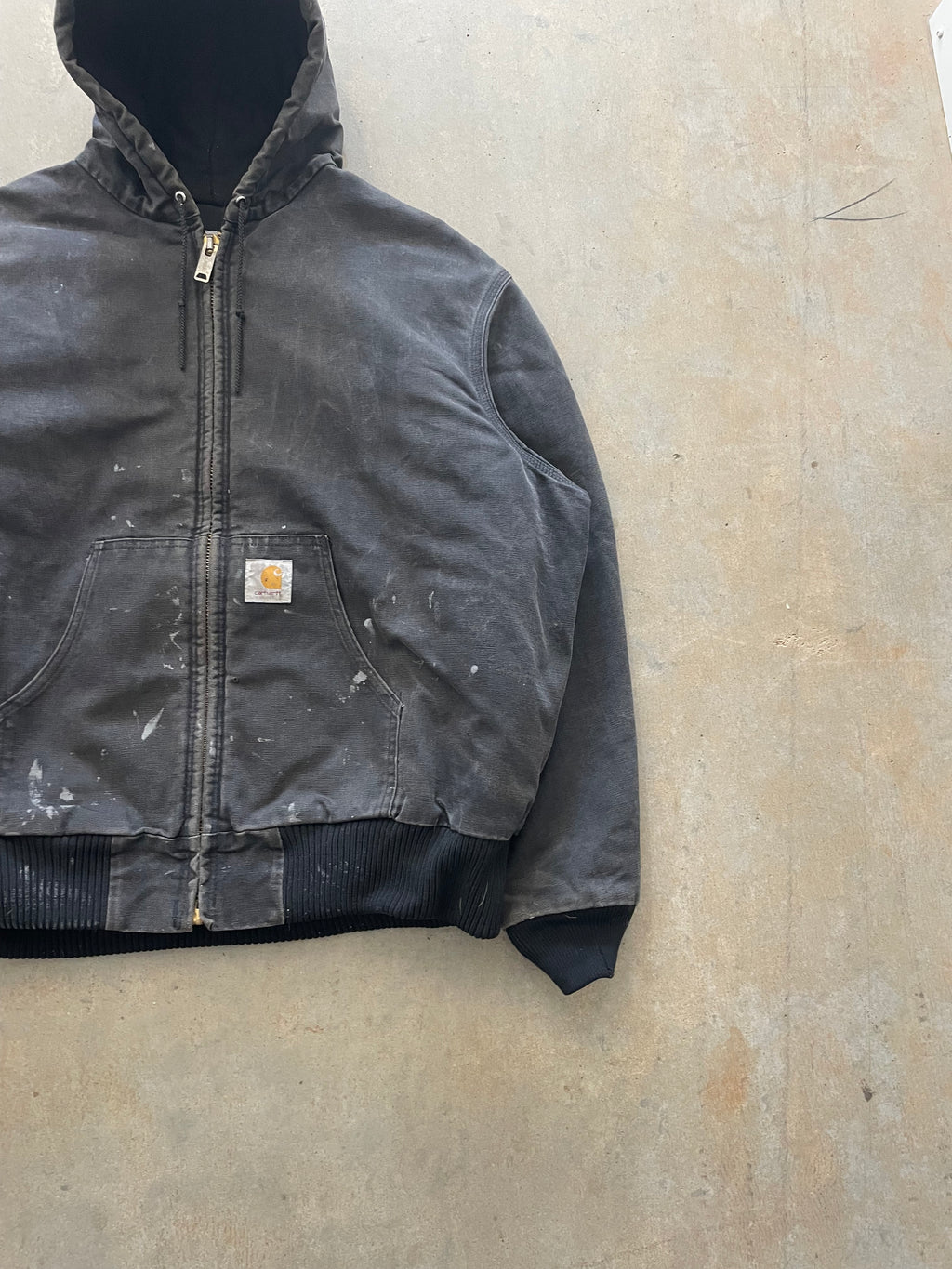 VINTAGE BLACK CARHARTT JACKET-XL