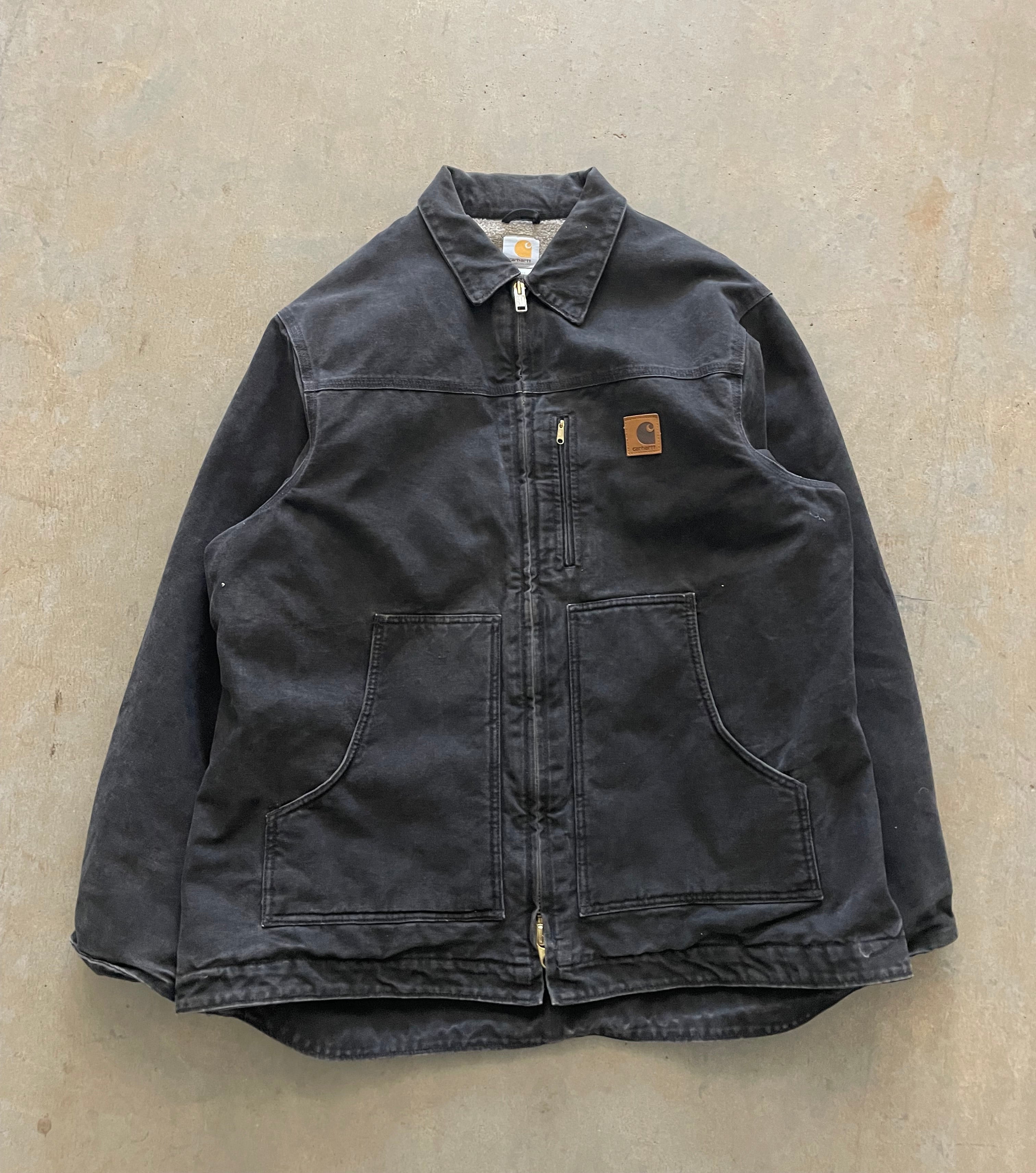 VINTAGE BLACK CARHARTT JACKET-XL