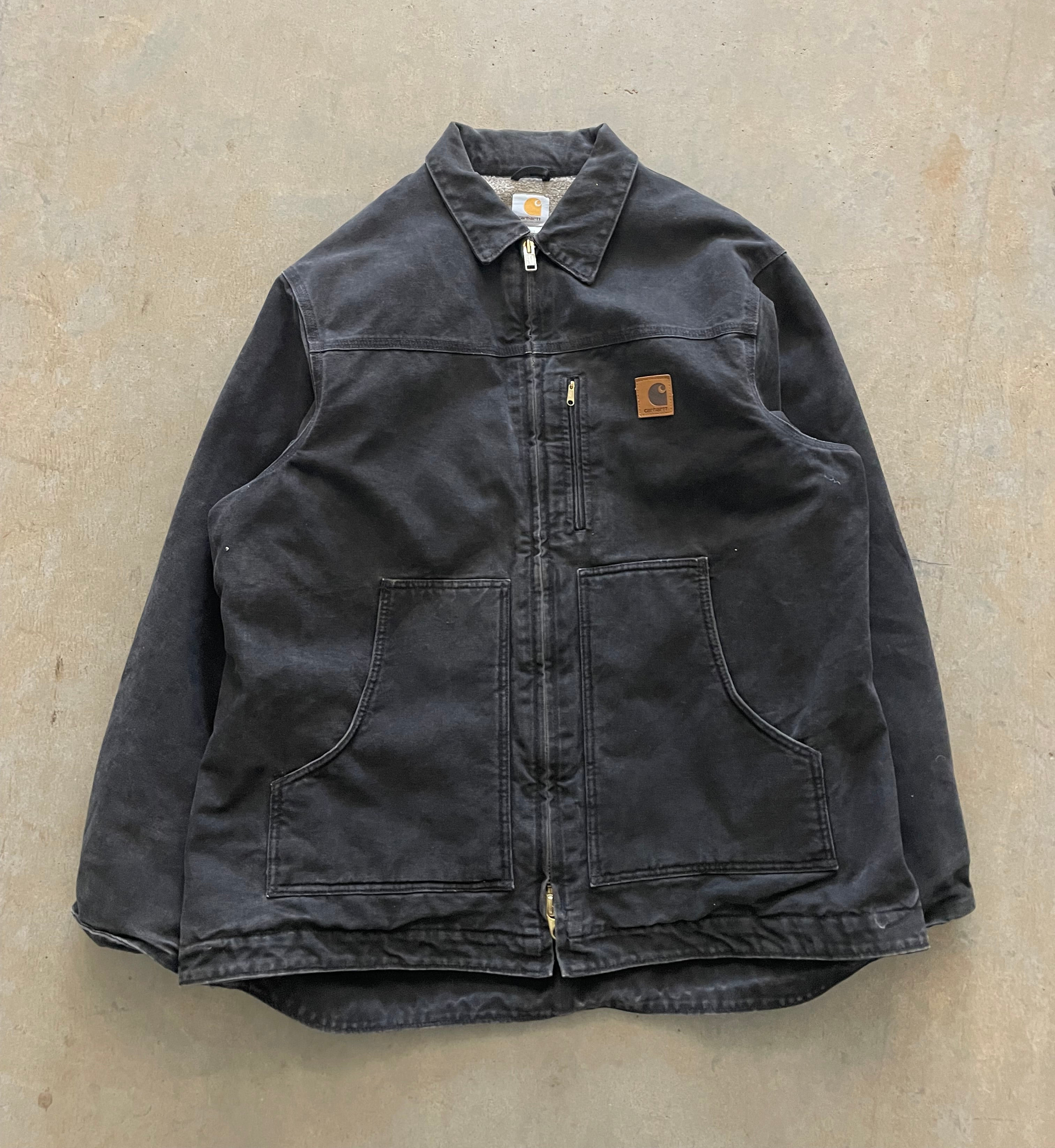 VINTAGE BLACK CARHARTT JACKET-XL