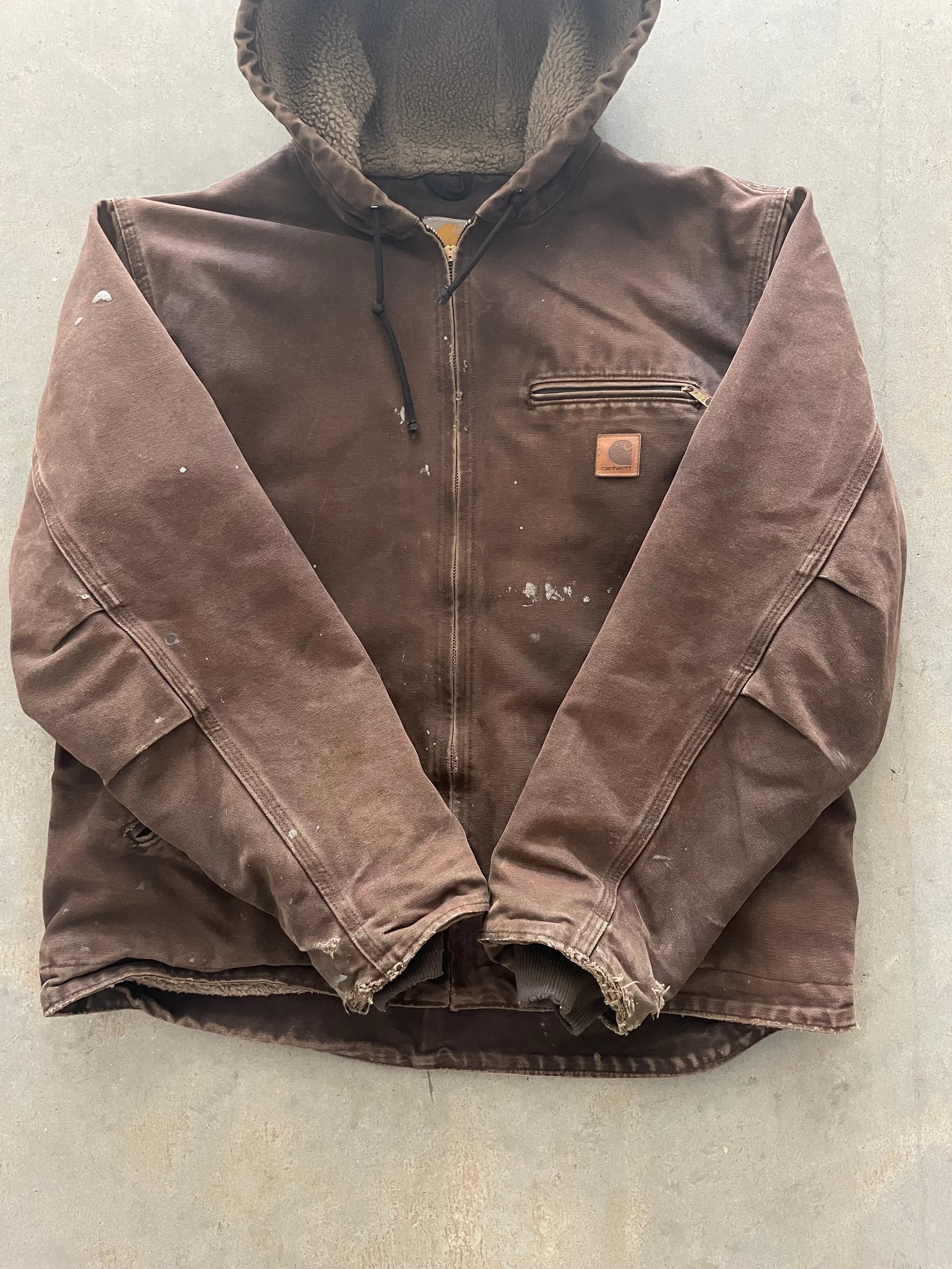 VINTAGE BROWN CARHARTT JACKET-L