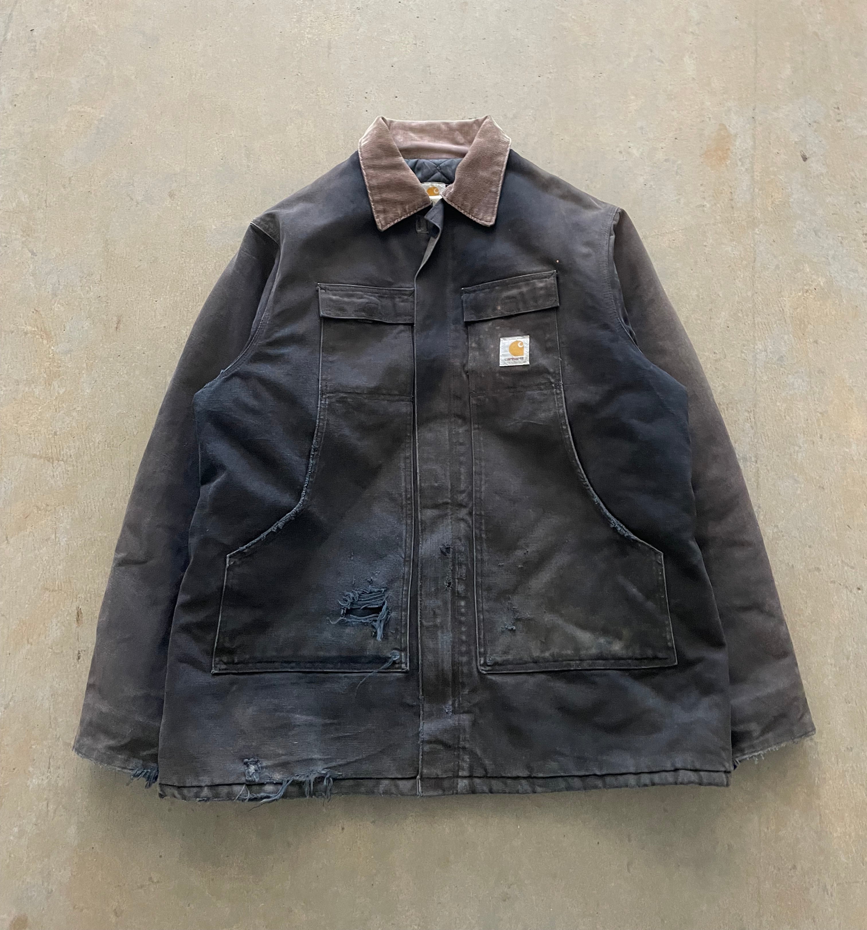 VINTAGE BLACK CARHARTT JACKET-XLT