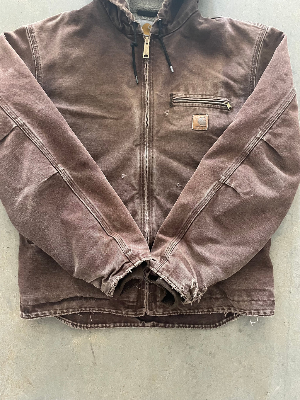 VINTAGE BROWN CARHARTT JACKET-M