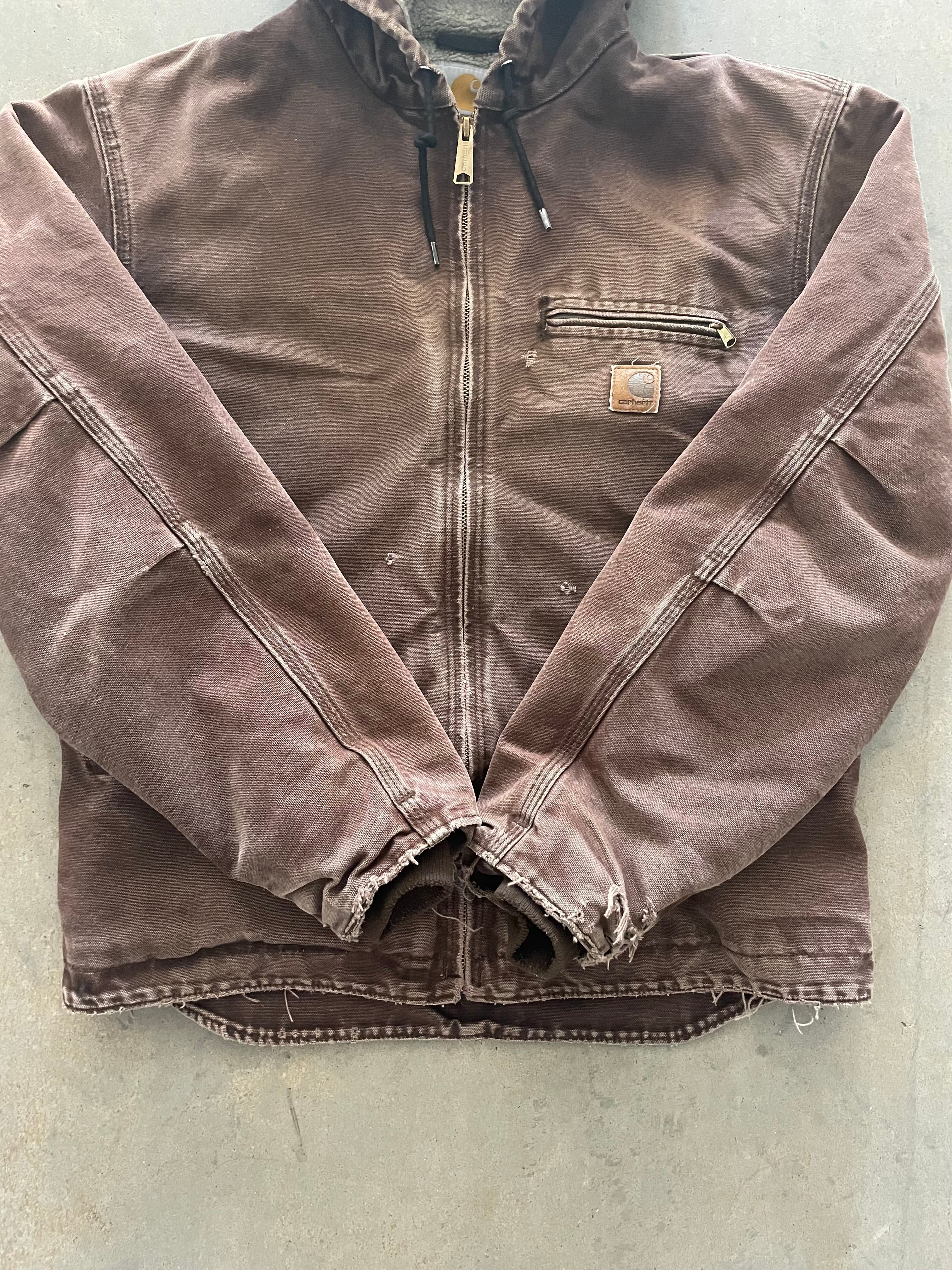 VINTAGE BROWN CARHARTT JACKET-M