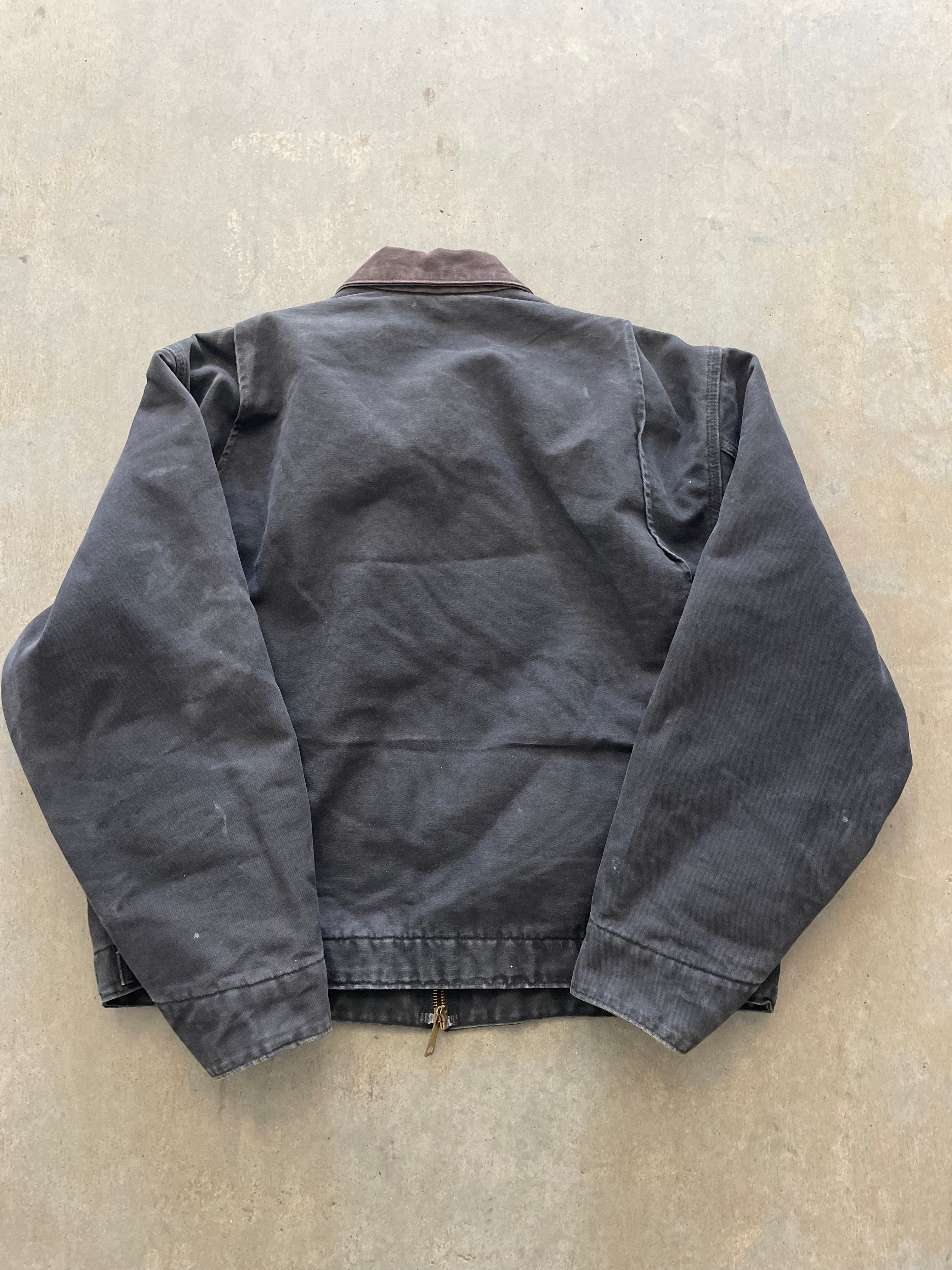 VINTAGE BLACK CARHARTT DETROIT JACKET-XL
