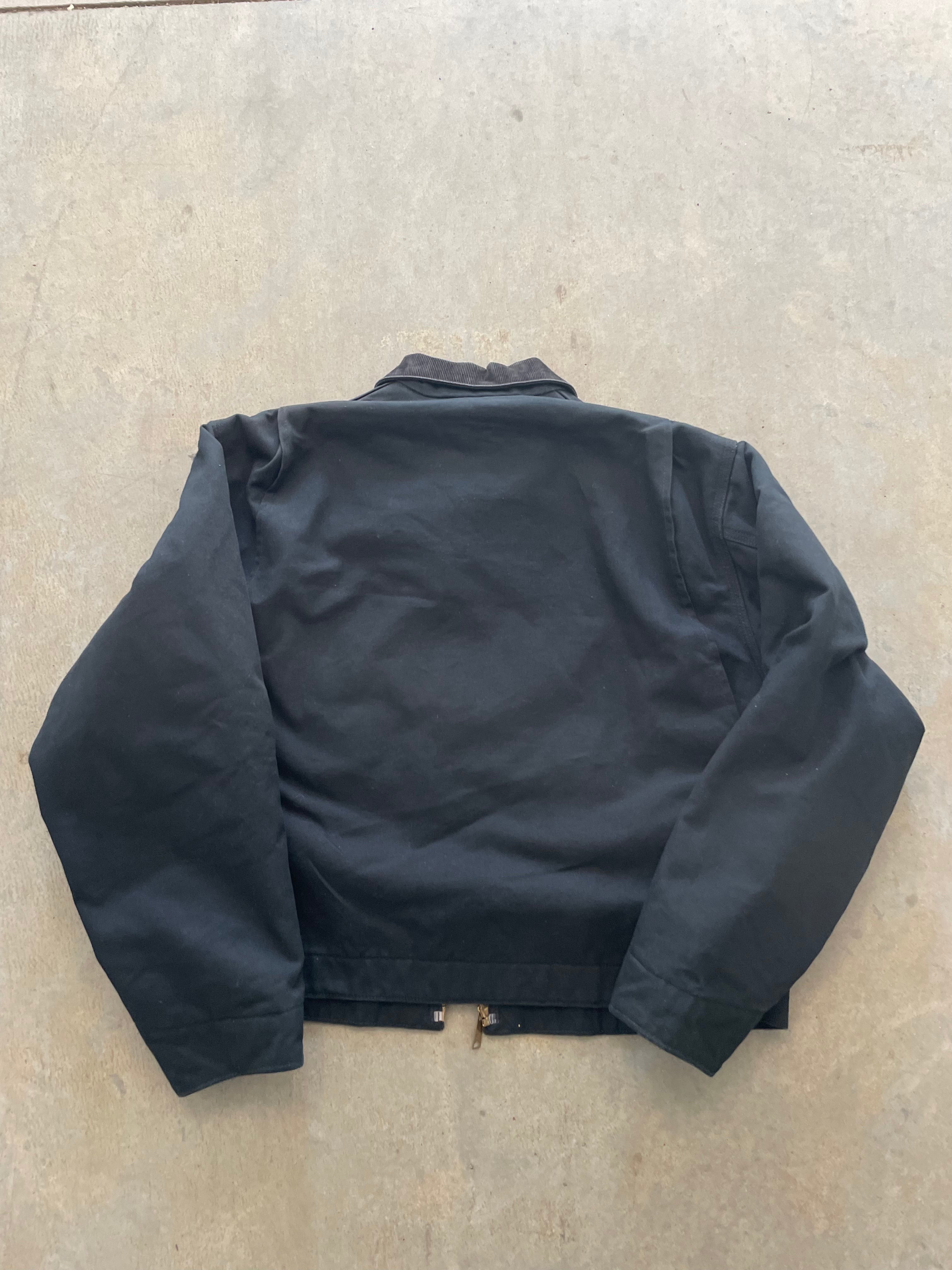 VINTAGE BLACK CARHARTT DETROIT JACKET-XL