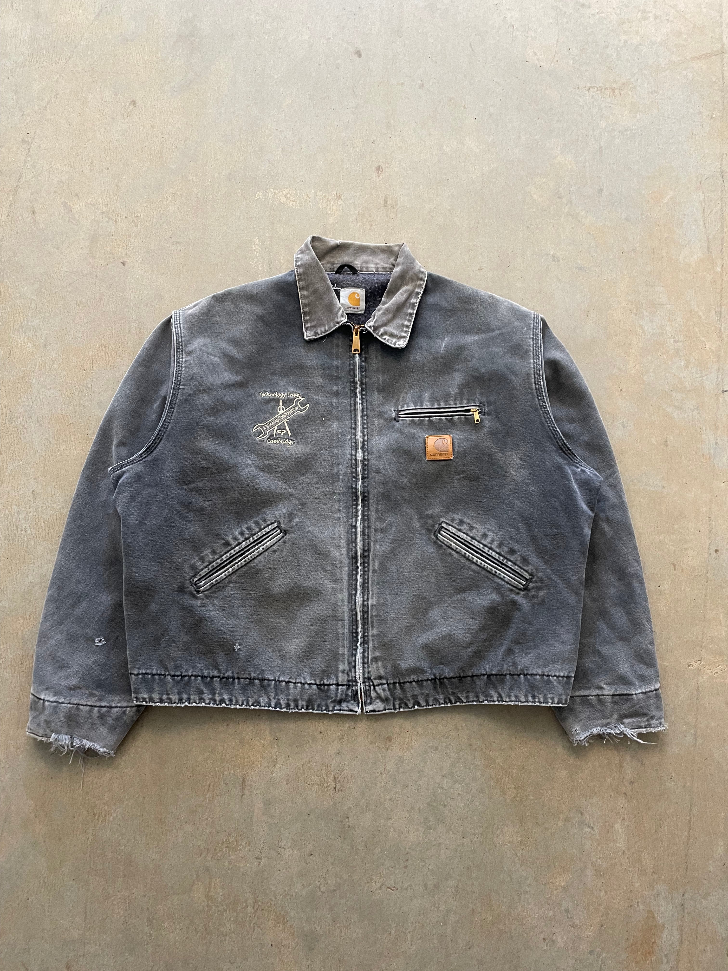 VINTAGE FADED BLUE CARHARTT DETROIT JACKET-XL