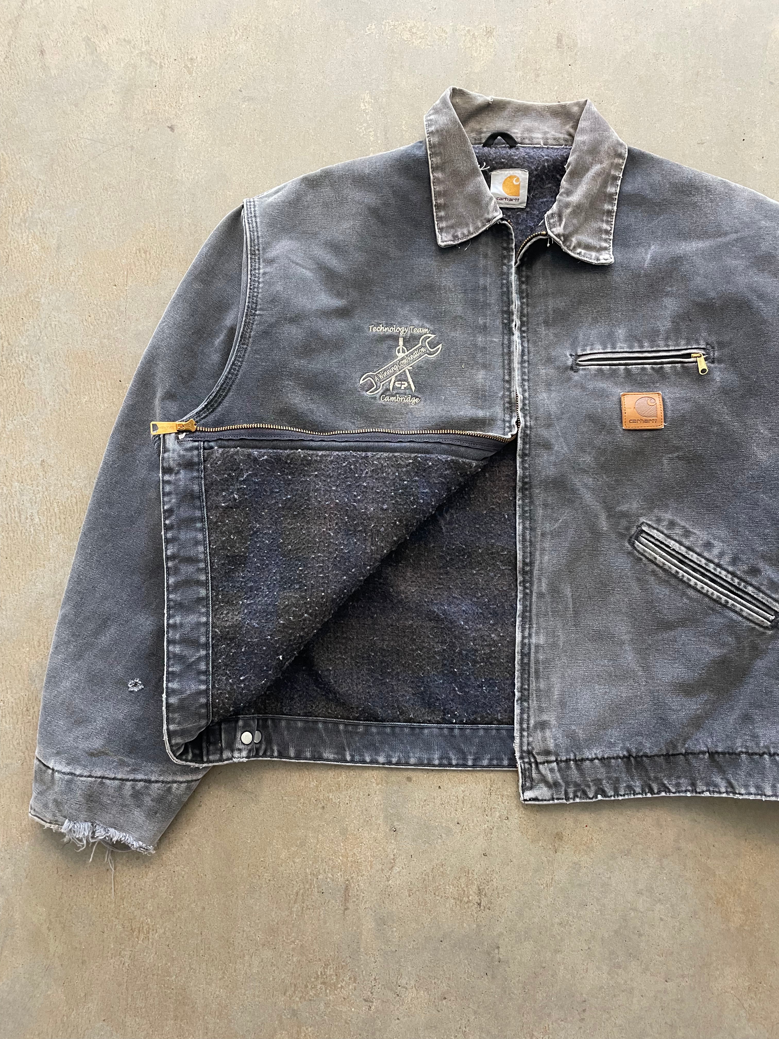 VINTAGE FADED BLUE CARHARTT DETROIT JACKET-XL