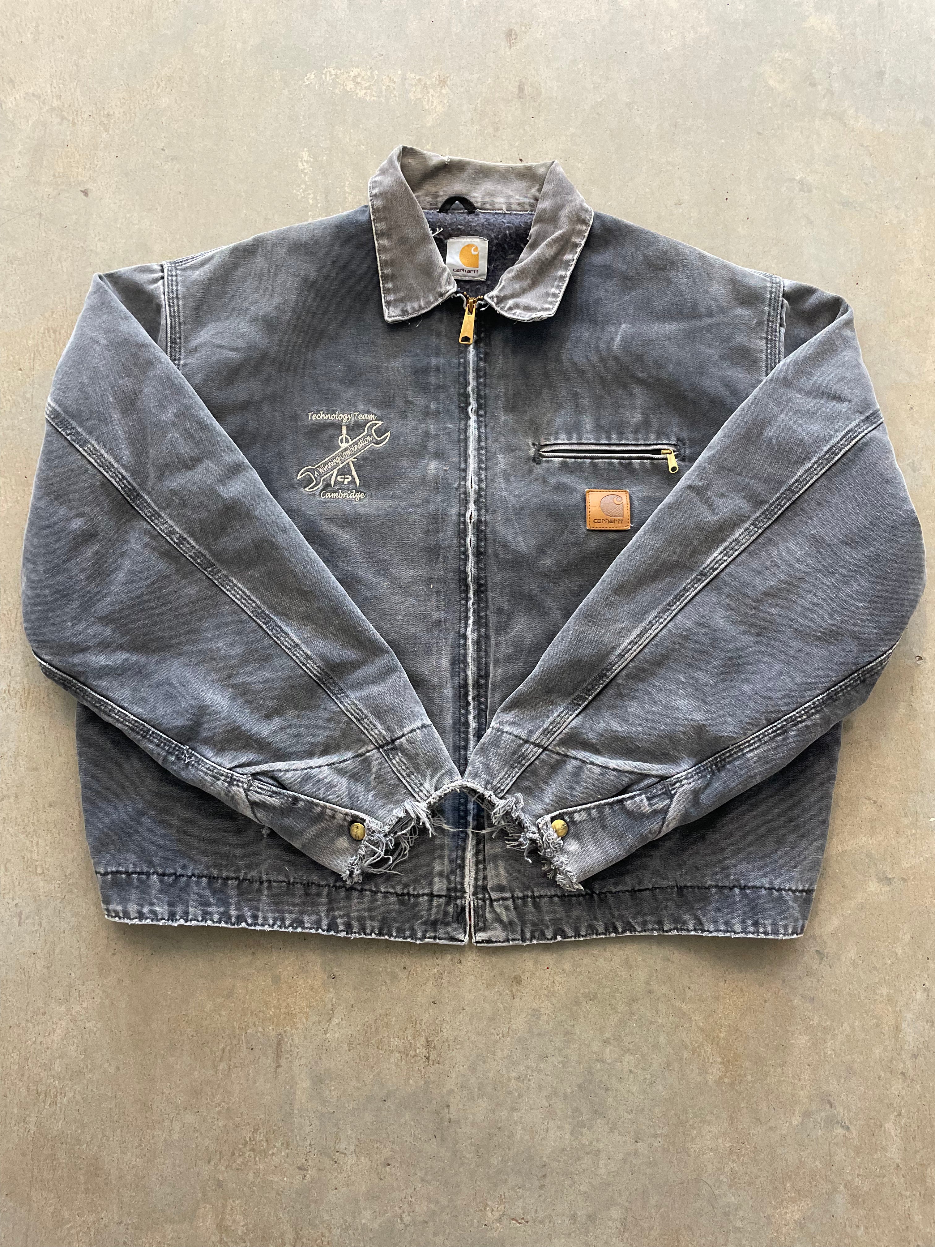 VINTAGE FADED BLUE CARHARTT DETROIT JACKET-XL