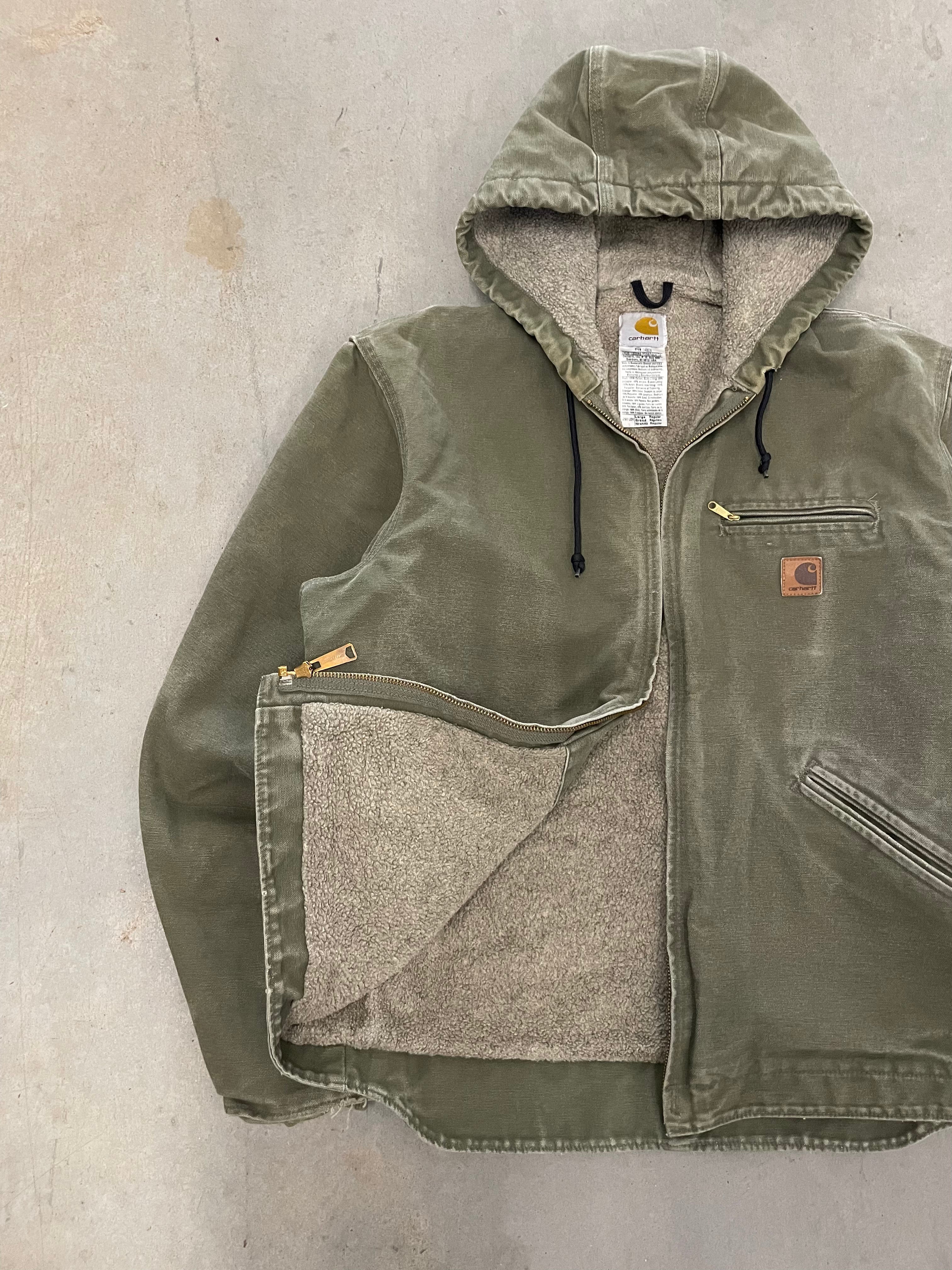 VINTAGE GREEN CARHARTT JACKET-L