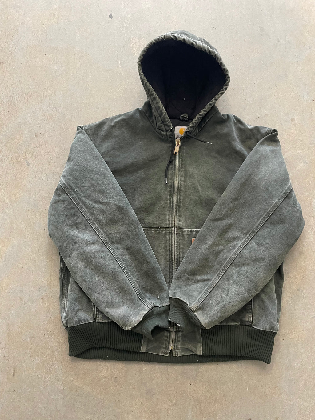 VINTAGE GREEN CARHARTT JACKET-L