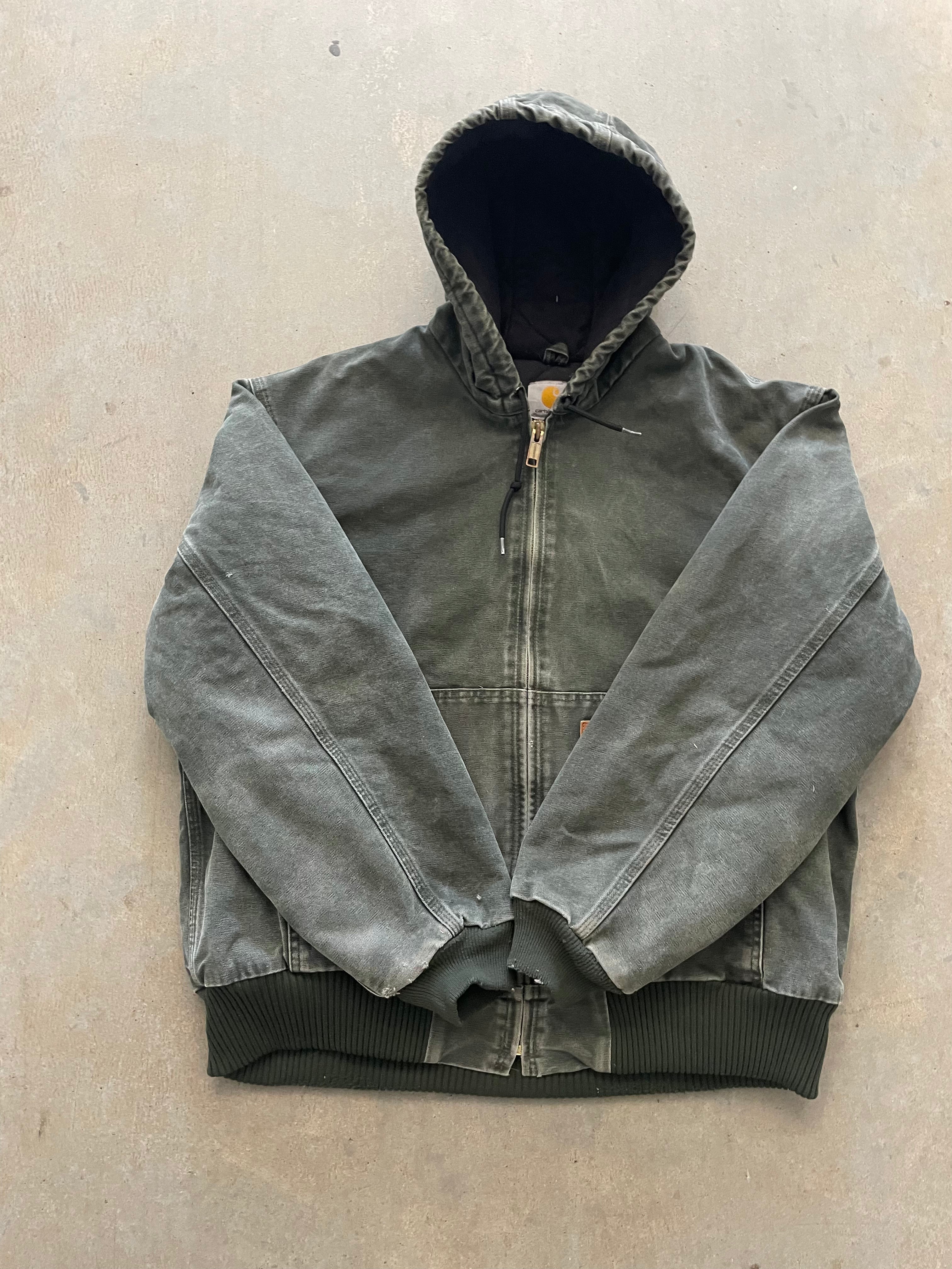 VINTAGE GREEN CARHARTT JACKET-L