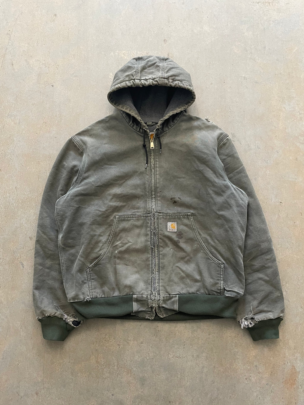 VINTAGE GREEN CARHARTT JACKET-L