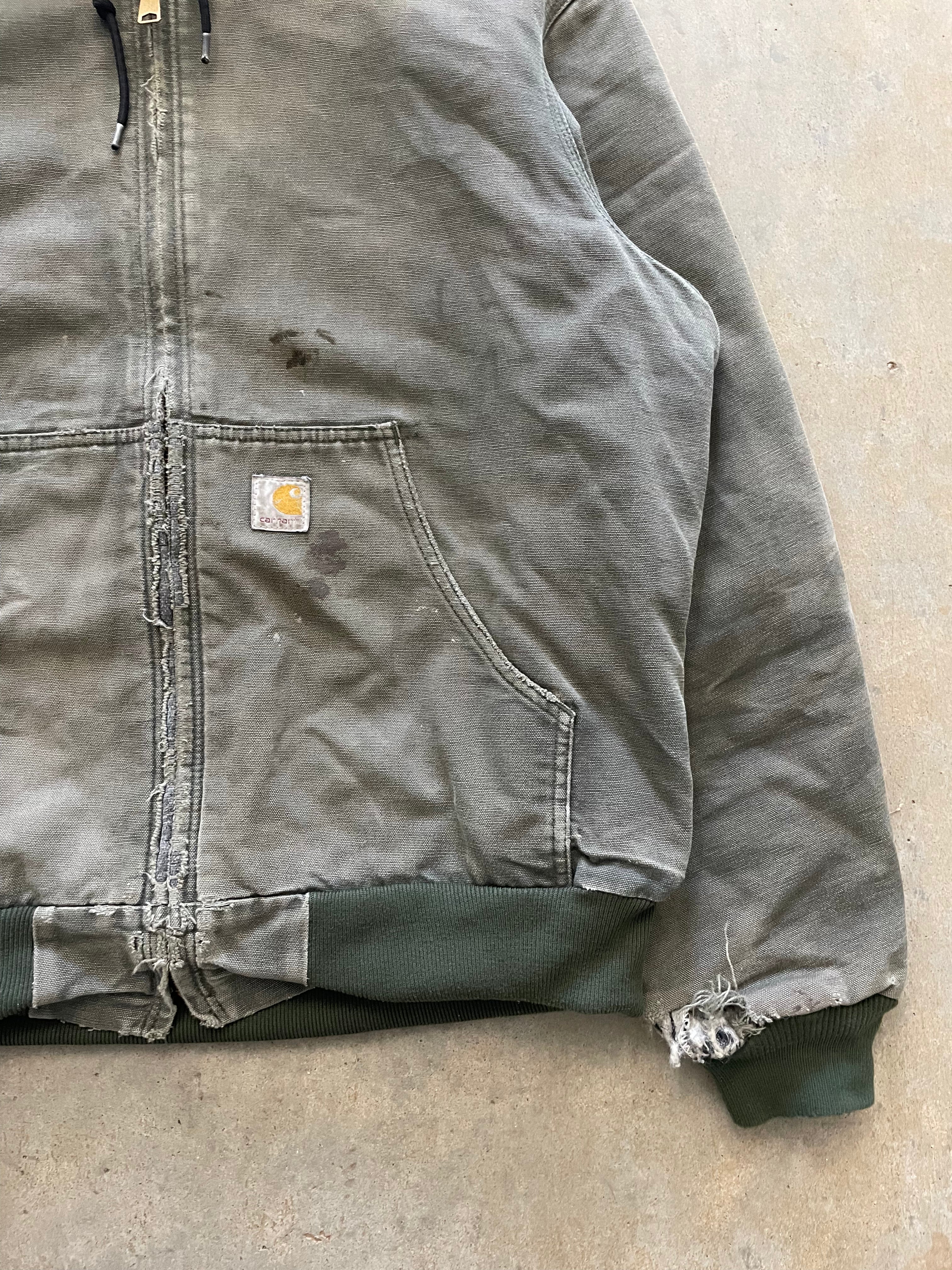 VINTAGE GREEN CARHARTT JACKET-L