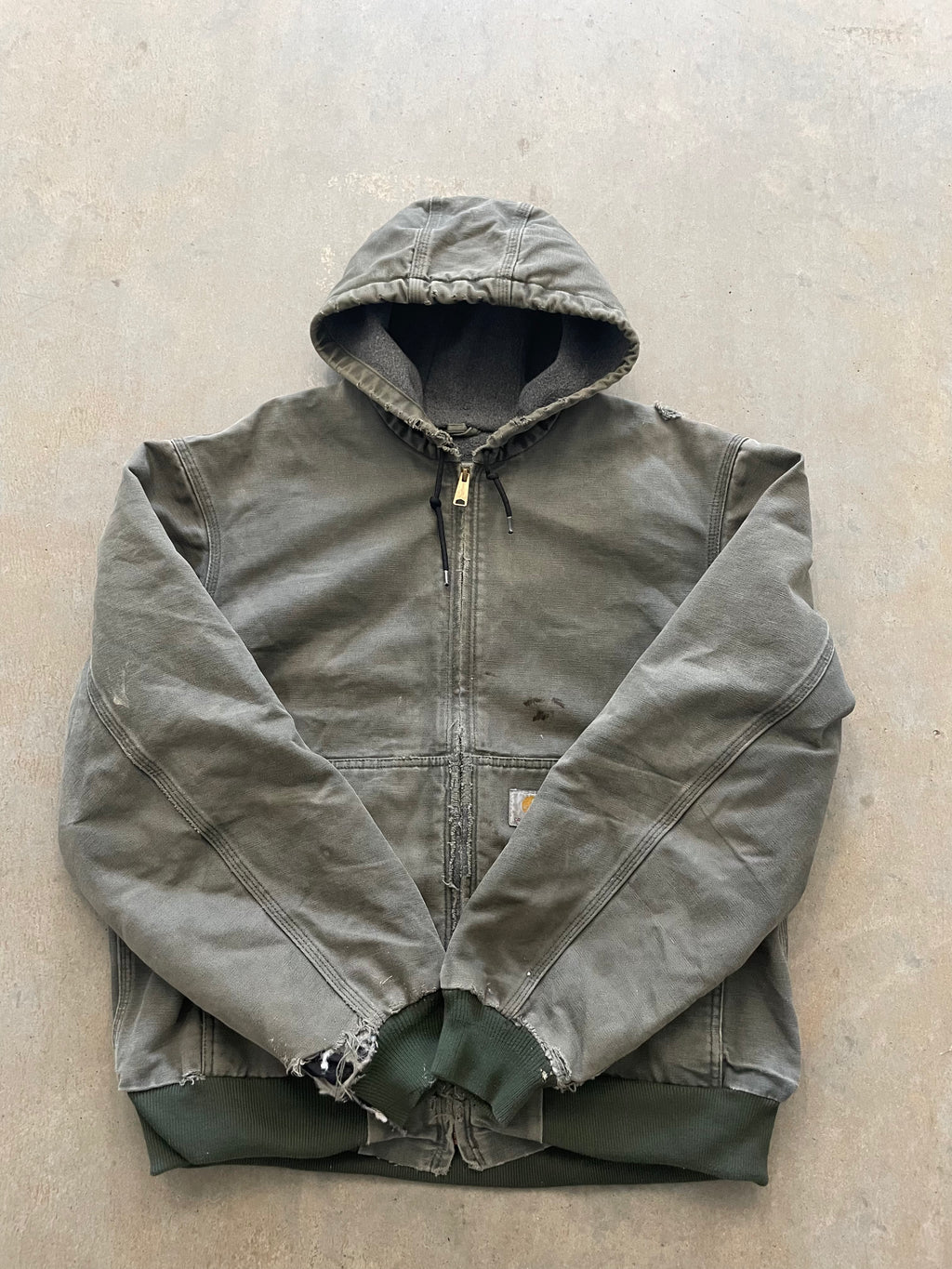 VINTAGE GREEN CARHARTT JACKET-L